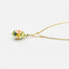 Necklace with colorful bead pendant