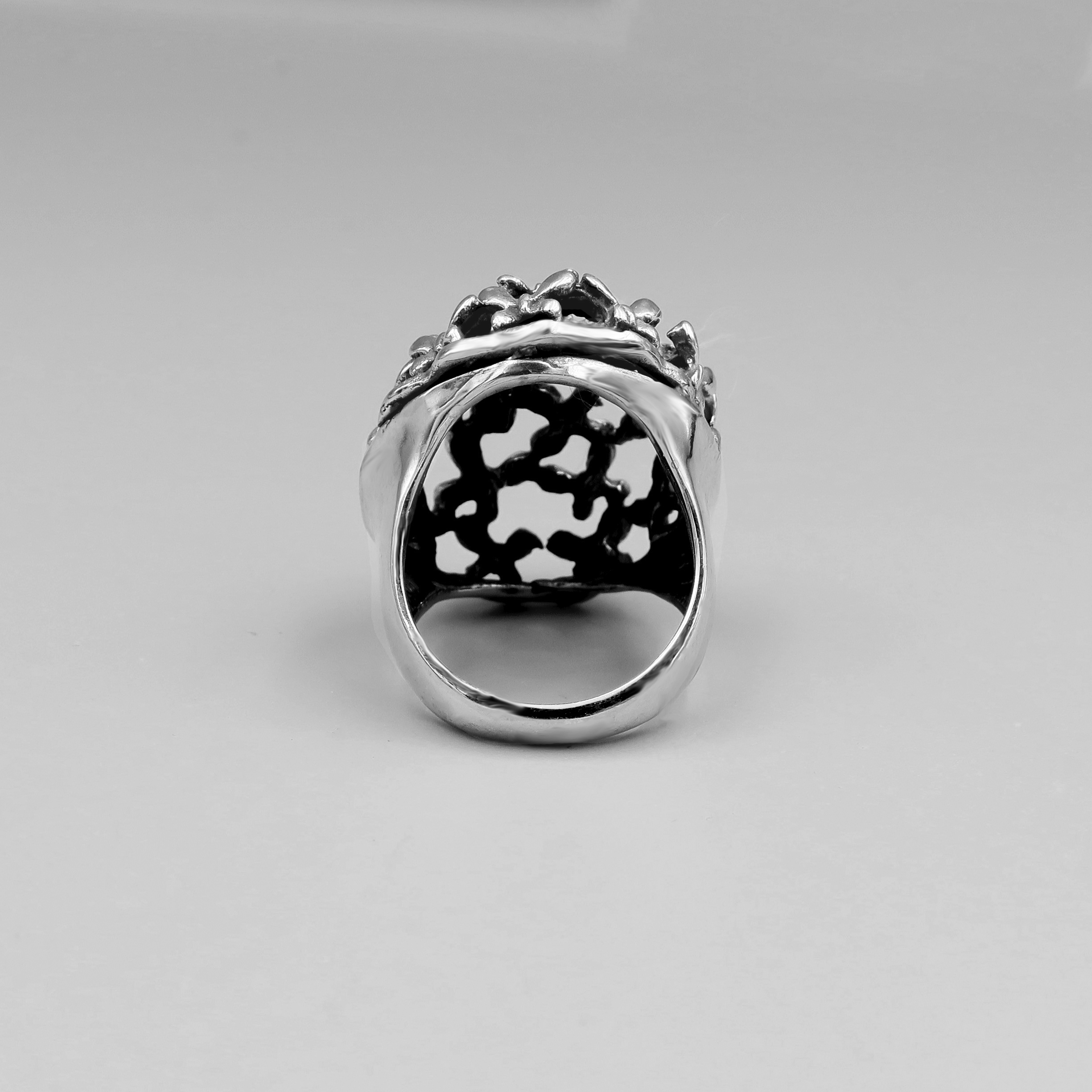 Silver butterfly ring