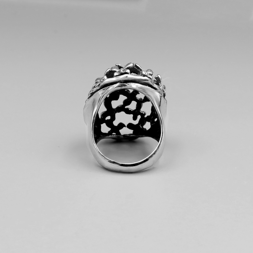Silver butterfly ring