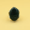 Silver ring with bloodstone
