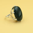 Silver ring with bloodstone