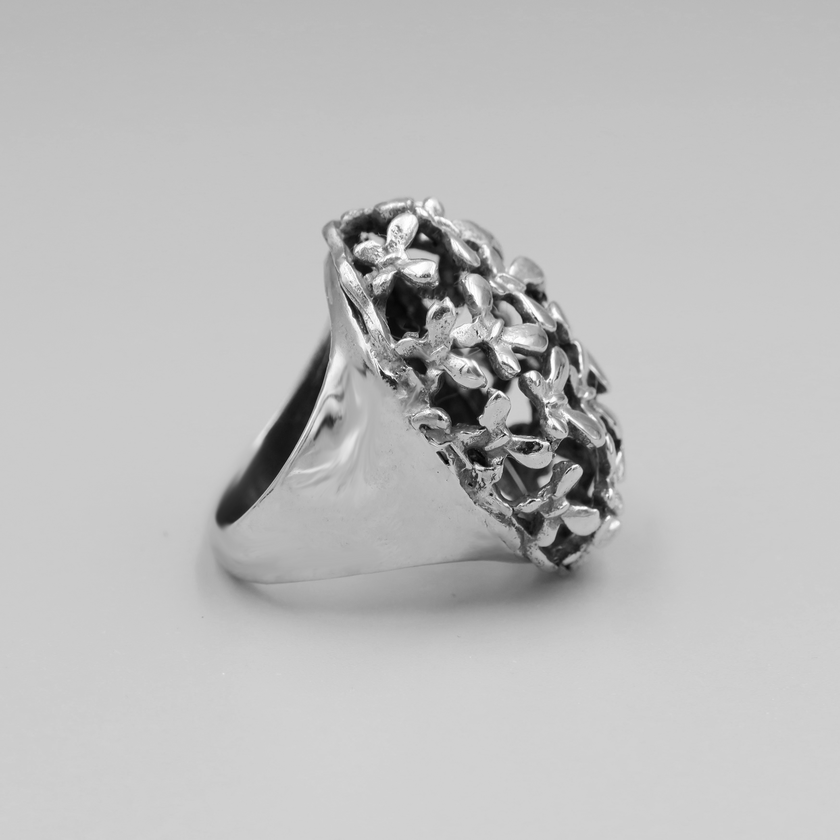 Silver butterfly ring