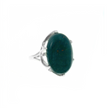 Silver ring with bloodstone