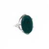 Silver ring with bloodstone