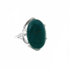 Silver ring with bloodstone