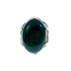 Silver ring with bloodstone