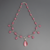 Pink Cat's Eye Opalite Necklace