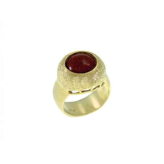 925 silver ring with aventurine