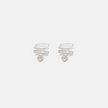 14 karat white gold earrings with rose quartz