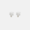 14 karat white gold earrings with rose quartz