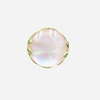 A silver ring with mother of pearl in a delicate pink shade