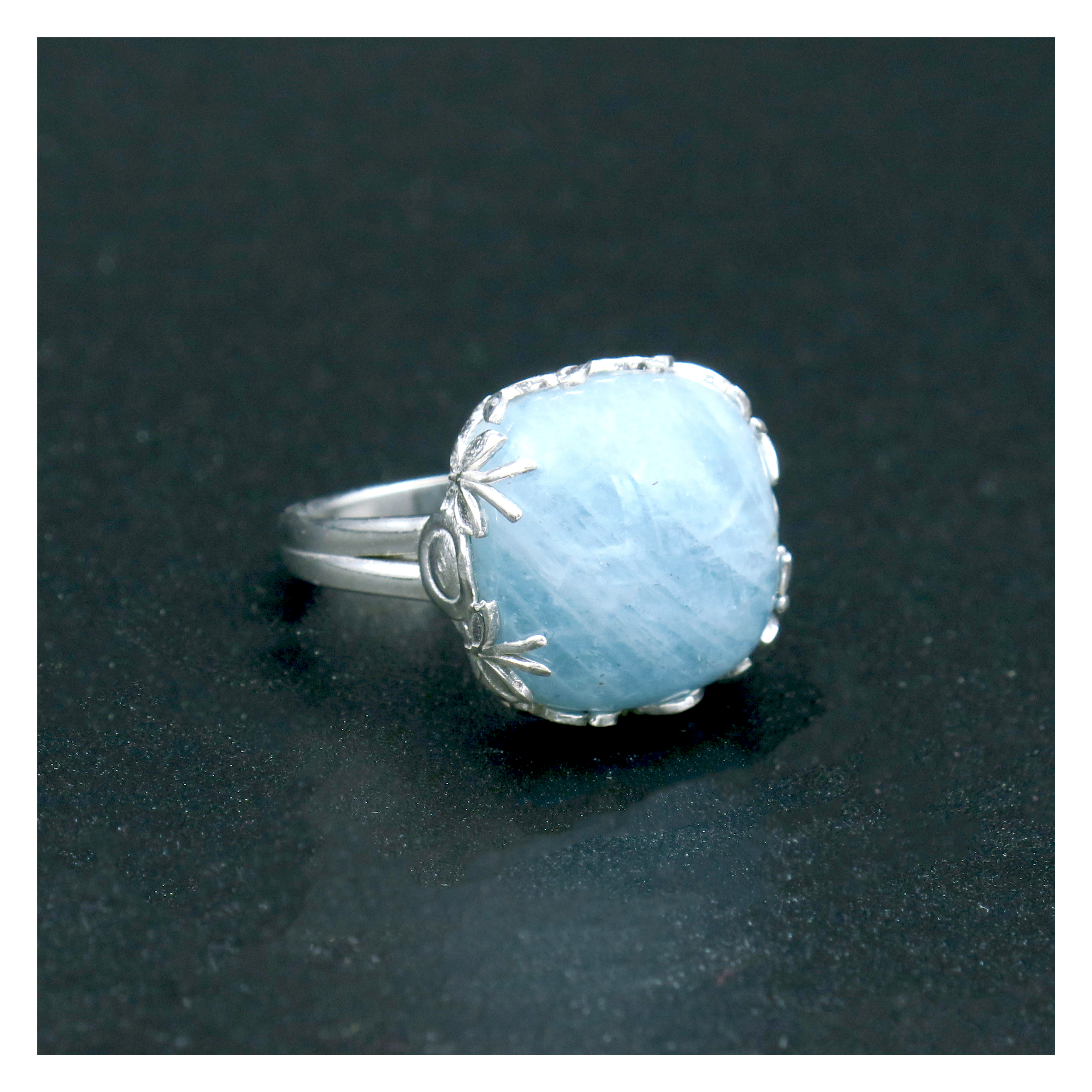 טבעת כסף ולרימר טבעי