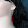 Coral Chain Drop Earrings