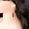 Coral Chain Drop Earrings