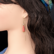 Necklace earrings with coral