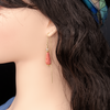 Necklace earrings with coral
