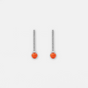 14 carat white gold earrings with coral