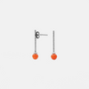 14 carat white gold earrings with coral