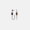 Earrings designed with agate