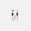 Earrings designed with agate