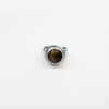 Silver ring with tiger eye