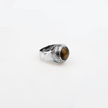 Silver ring with tiger eye