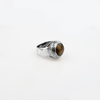 Silver ring with tiger eye