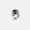 Silver ring with tiger eye