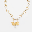 Pearl necklace with butterfly