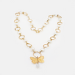 Pearl necklace with butterfly