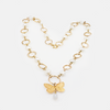 Pearl necklace with butterfly