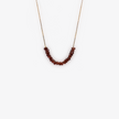 14K gold necklace with garnet