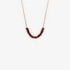 14K gold necklace with garnet