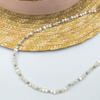 Silver and white pearl necklace