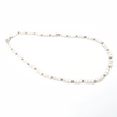 Silver and white pearl necklace