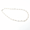 Silver and white pearl necklace