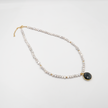 Lavender pearl necklace with pendant