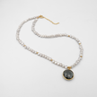 Lavender pearl necklace with pendant