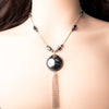 Necklace combined with hematite pendant
