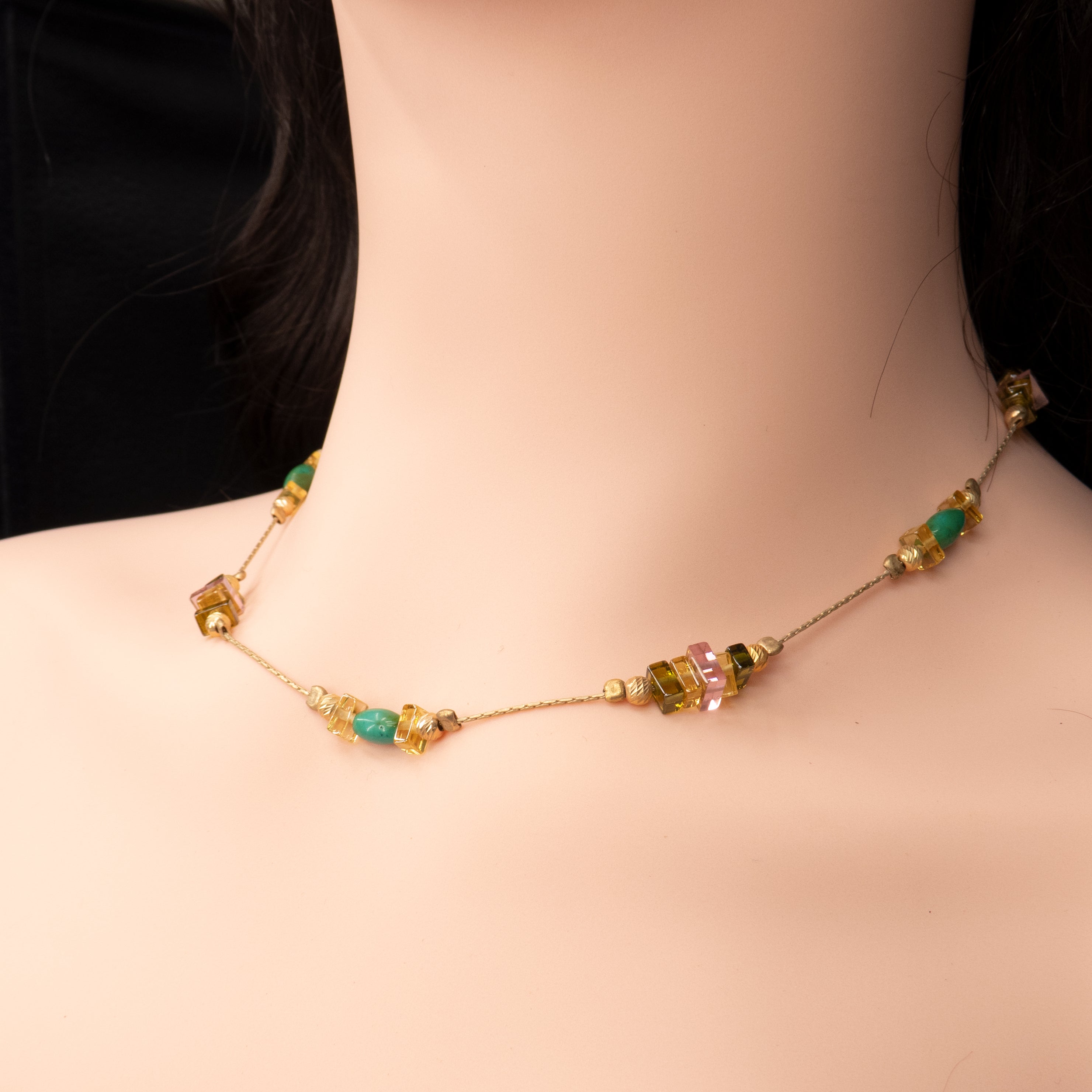 שרשרת כסף וטורקיז