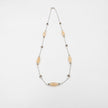 14 carat gold necklace with topaz and moonstone