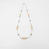 14 carat gold necklace with topaz and moonstone