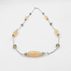 14 carat gold necklace with topaz and moonstone