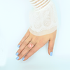 Silver ring with opalite in the shade of chari quartz