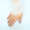 Silver ring with opalite in the shade of chari quartz