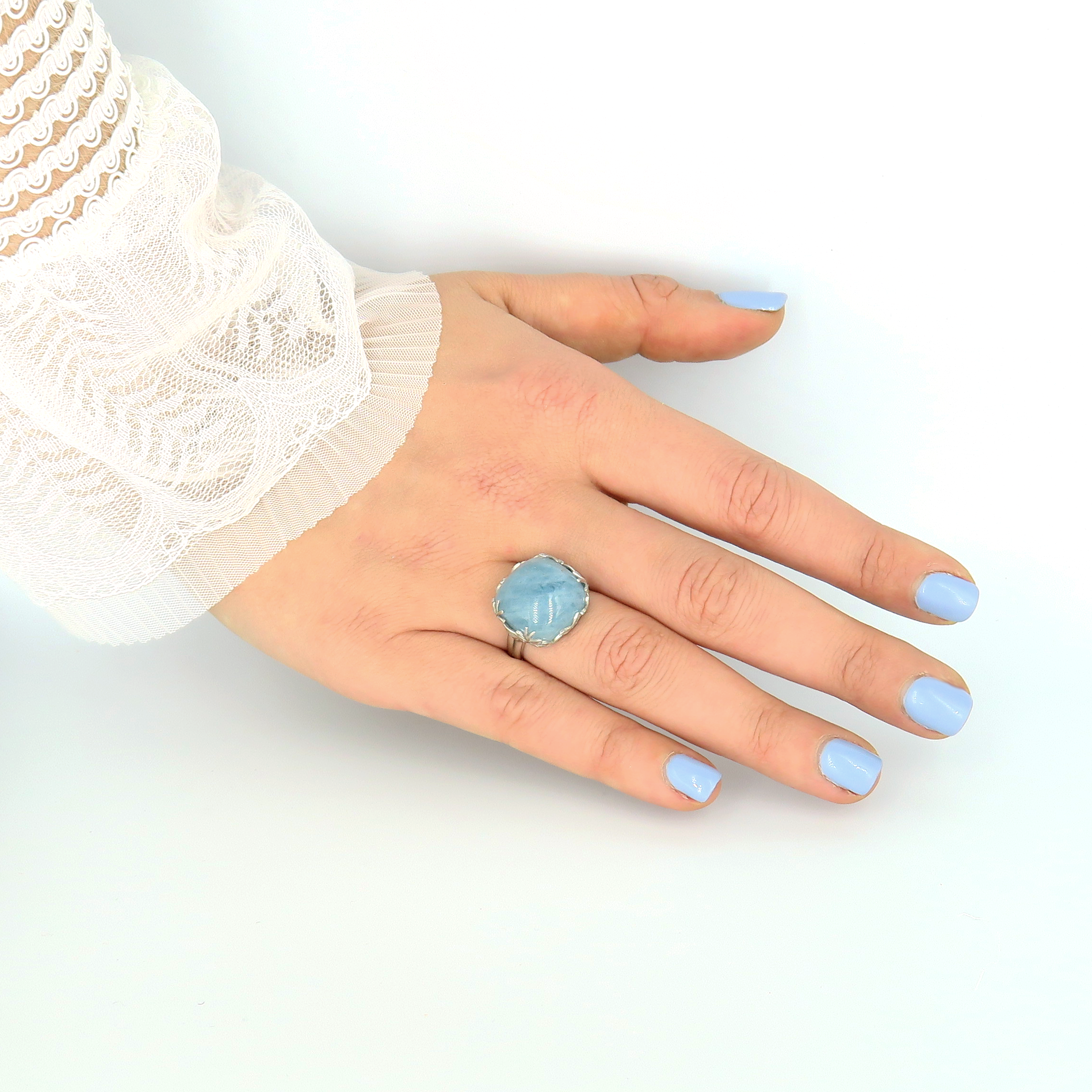 טבעת כסף ולרימר טבעי