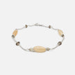 14 carat gold bracelet with moonstone and topaz