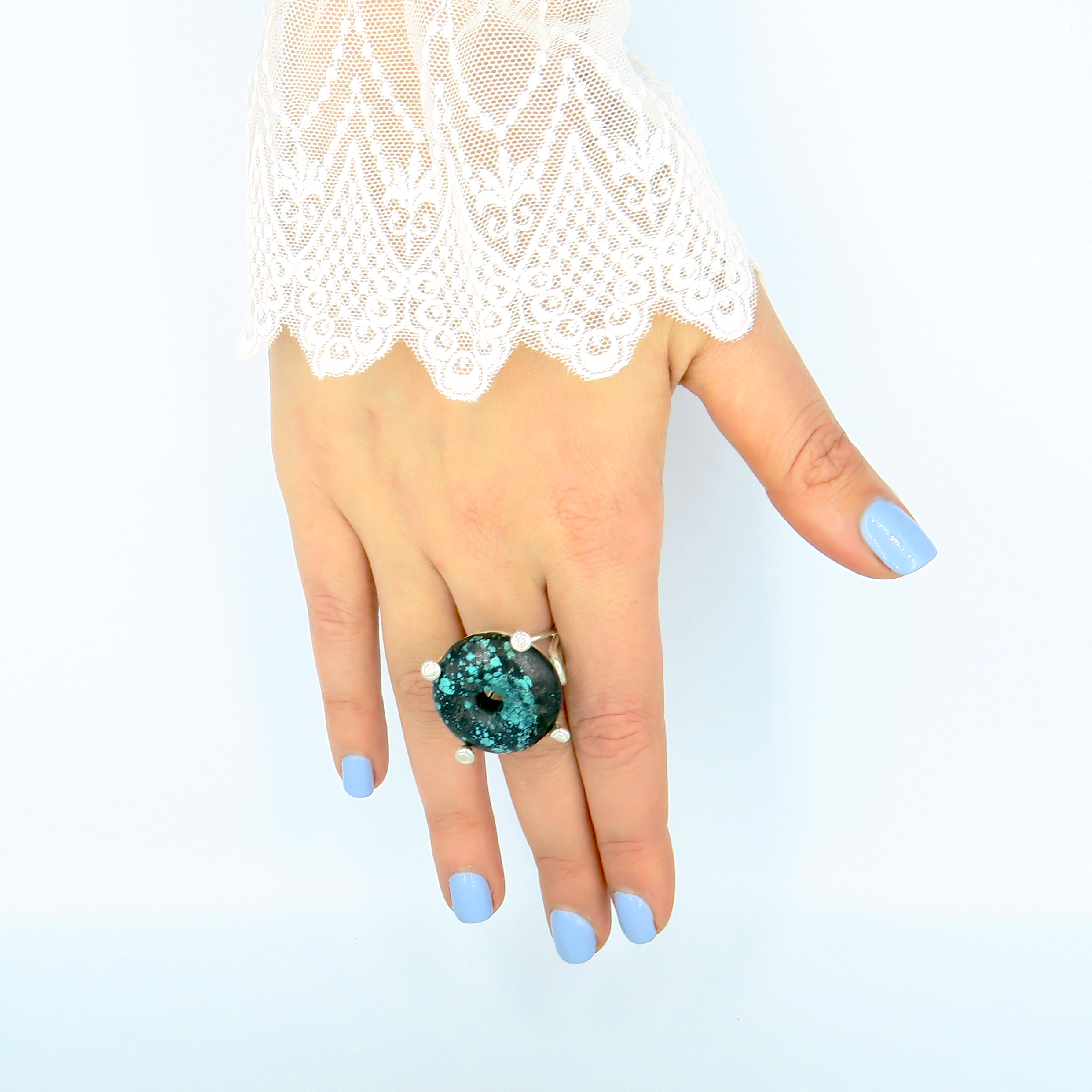 טבעת כסף עם טורקיז