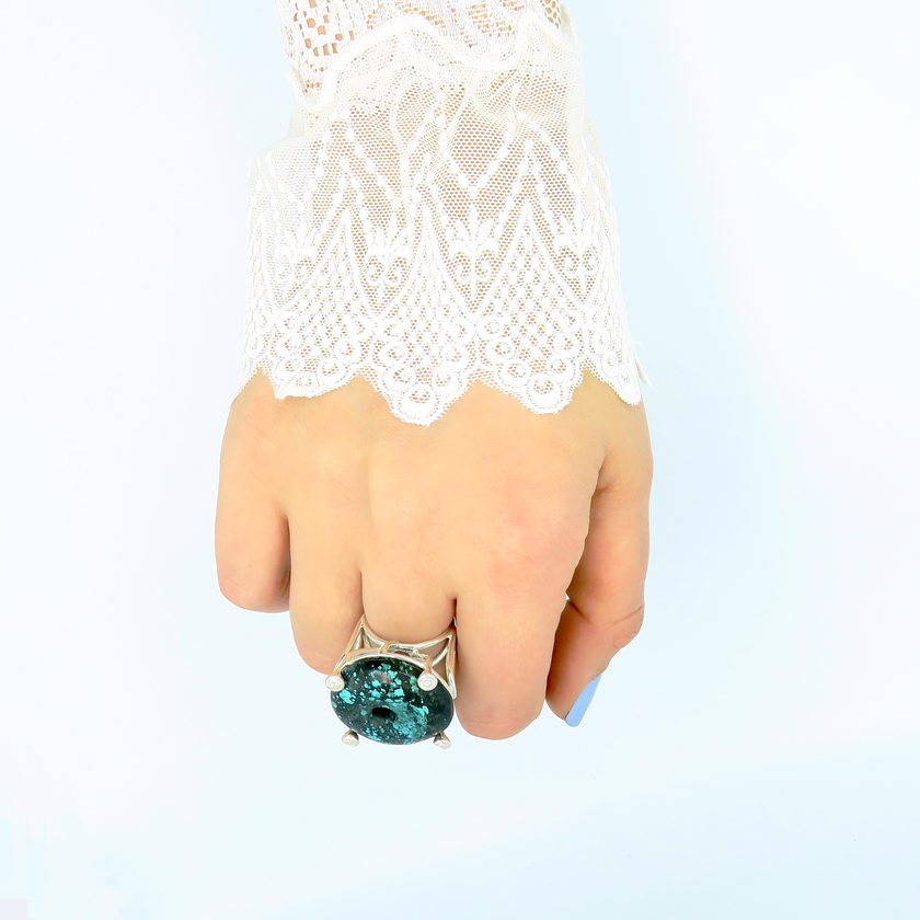 טבעת כסף עם טורקיז