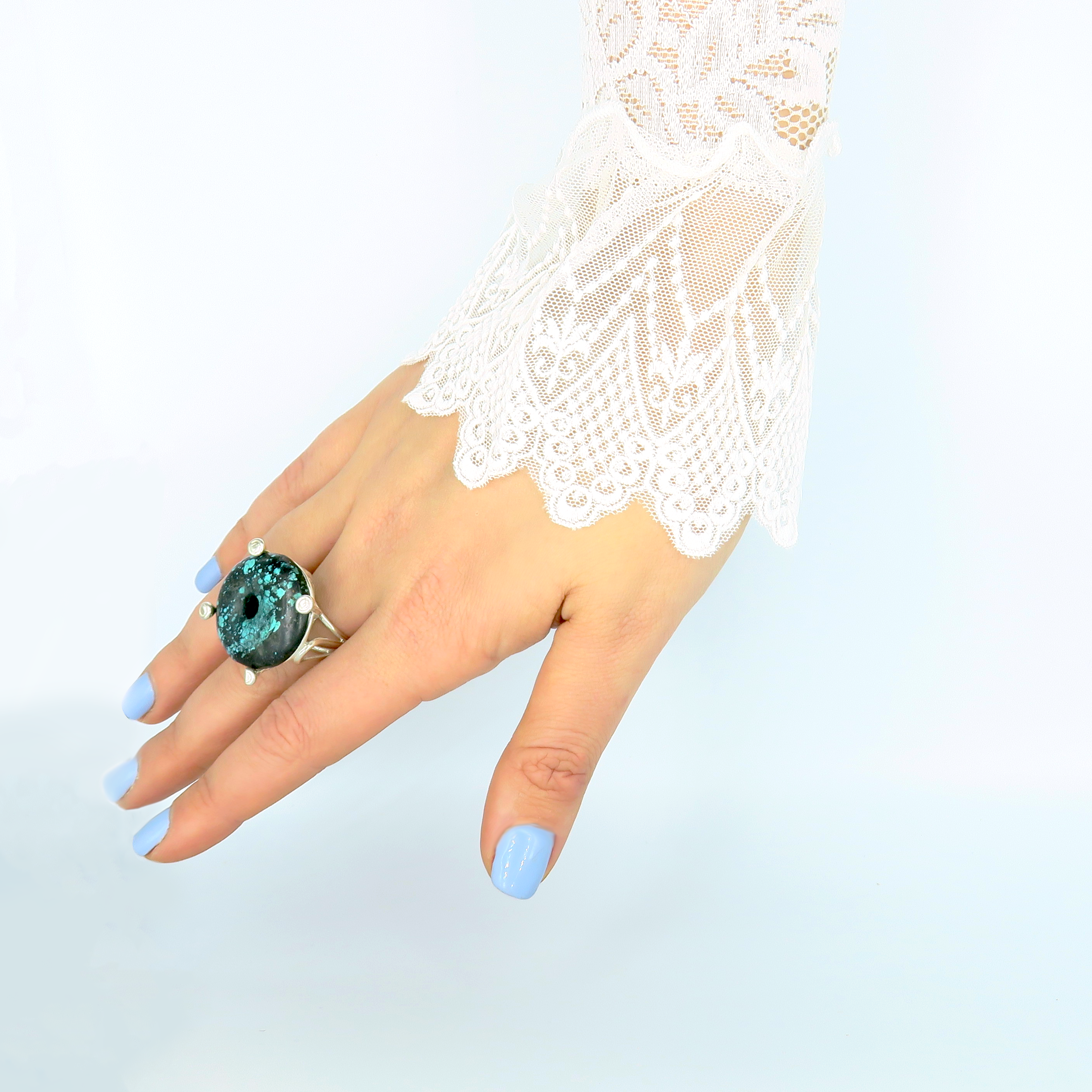 טבעת כסף עם טורקיז